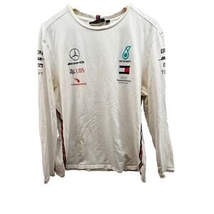 Mercedes AMG Petronas F1 Shirt Mens XXL White Long Sleeve Formula 1 Team